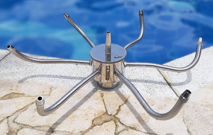 GBQ-24 BOQUILLA PARA FUENTE DE AGUA GIRATORIA CON JET CENTRAL GOINN INOX