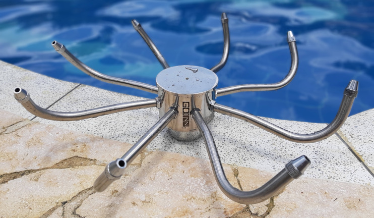 GBQ-25 BOQUILLA PARA FUENTE DE AGUA GIRATORIA DE 8 JETS GOINN INOX