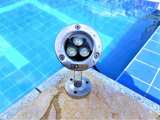 LUMINARIA TIPO REFLECTOR  REDONDA 3W  PARA FUENTE DE AGUA GOINN 