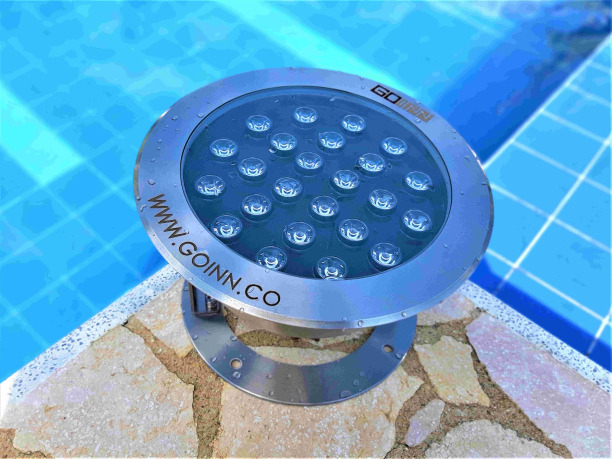 LUMINARIA TIPO REFLECTOR  REDONDA 27W PARA FUENTE DE AGUA GOINN 1